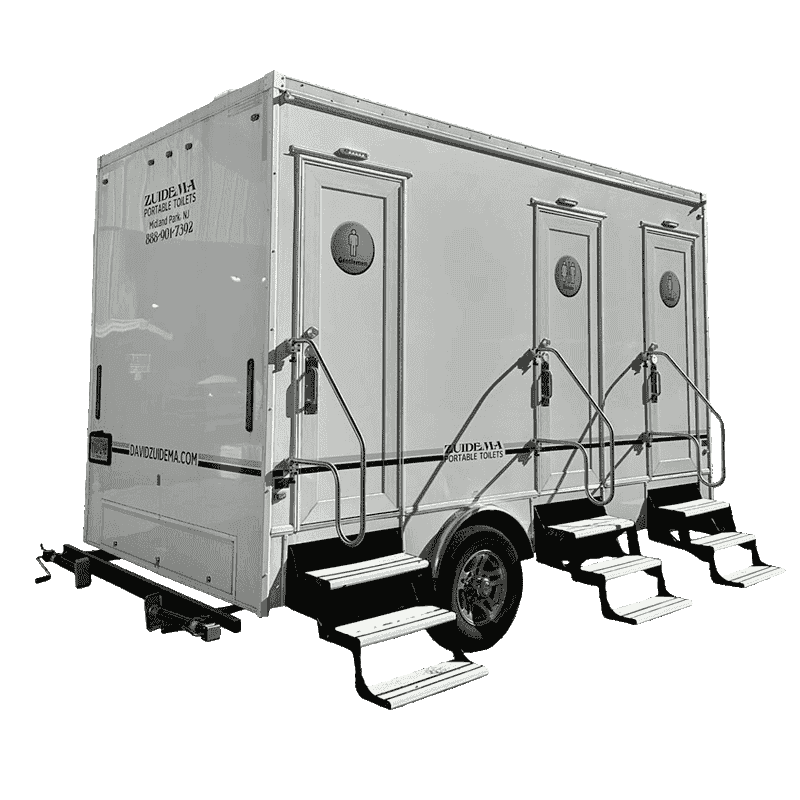 Three station restroom trailers available at David Zuidema in New York & New Jersey